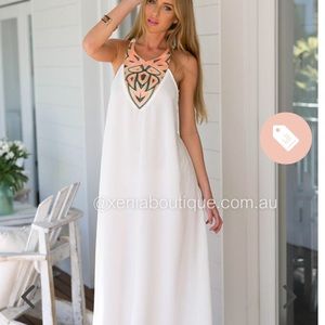 Xenia long white dress